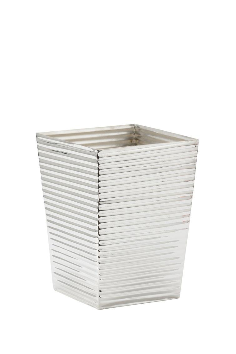  Carson Wastebasket - Silver 