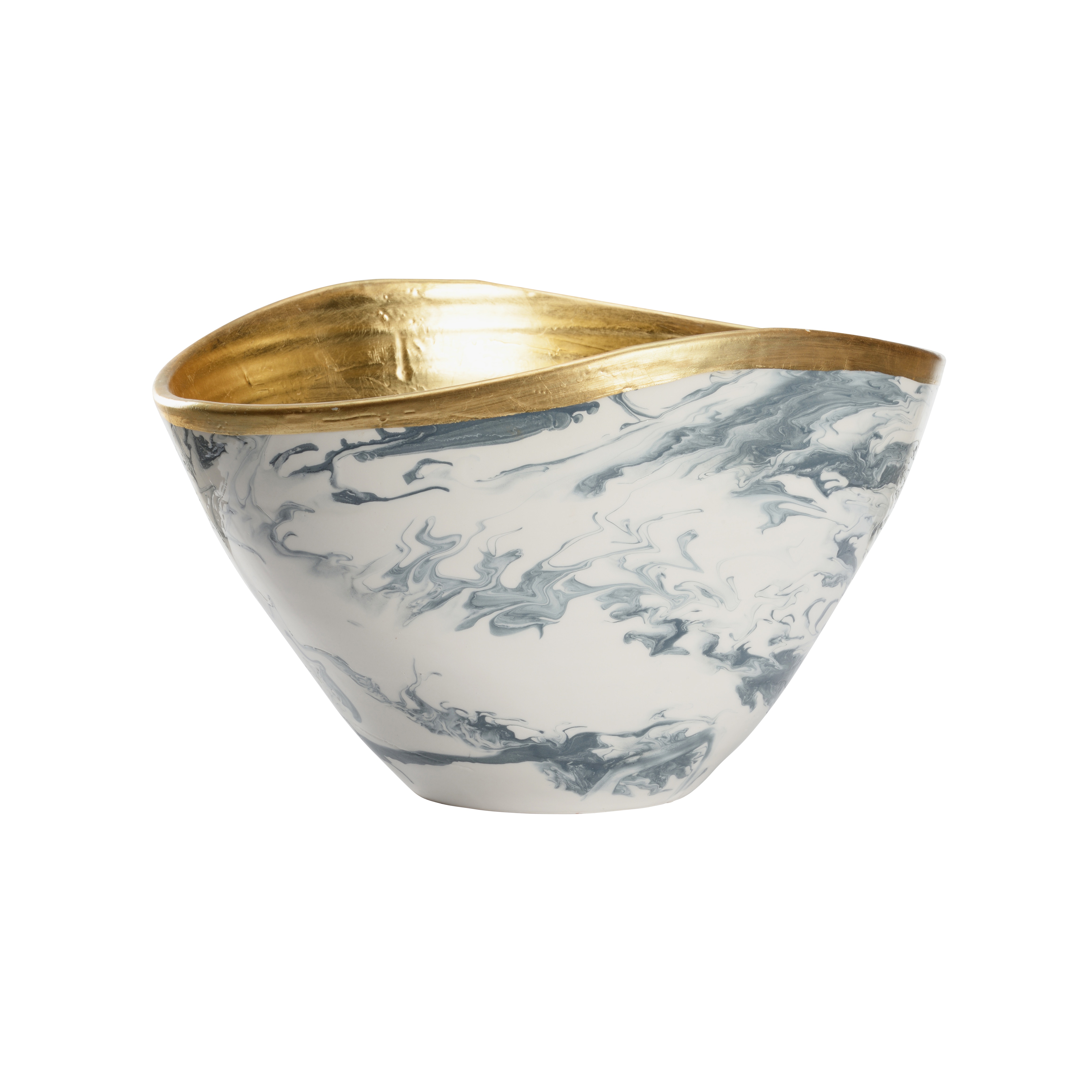 CHELSEA HOUSE Grigio Large Bowl - Gold Interior 385844