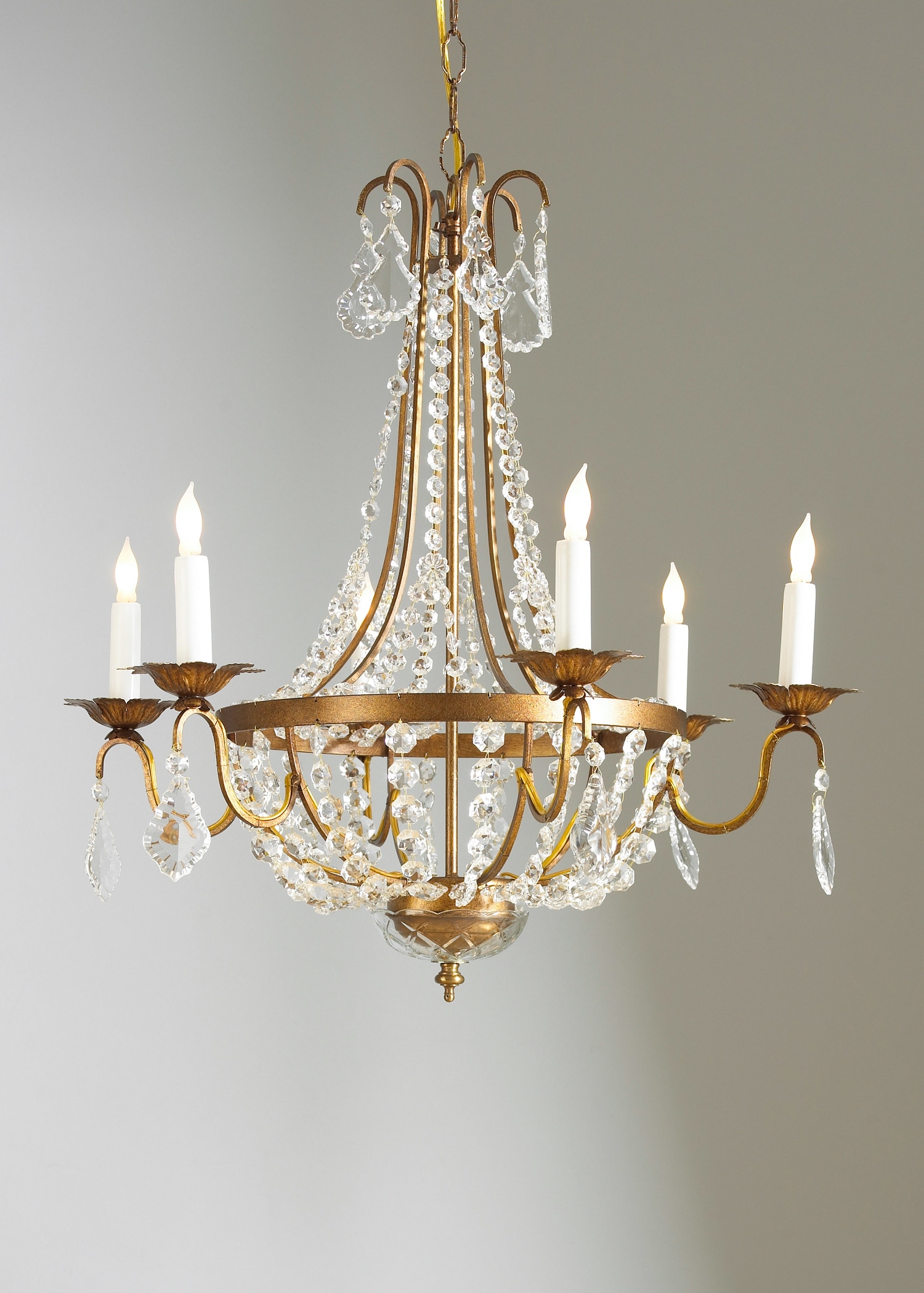 empire chandelier gold