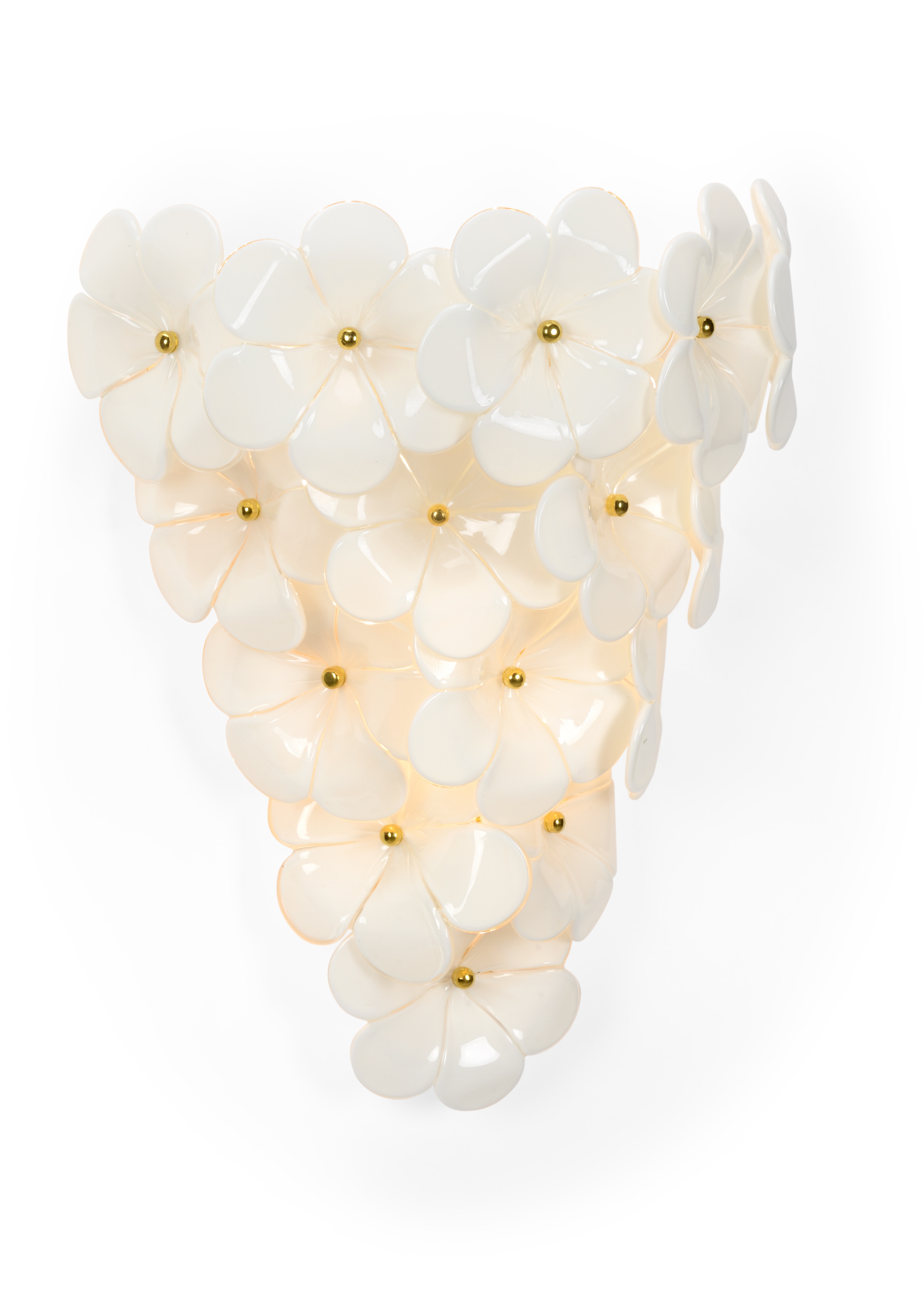 glass flower sconces