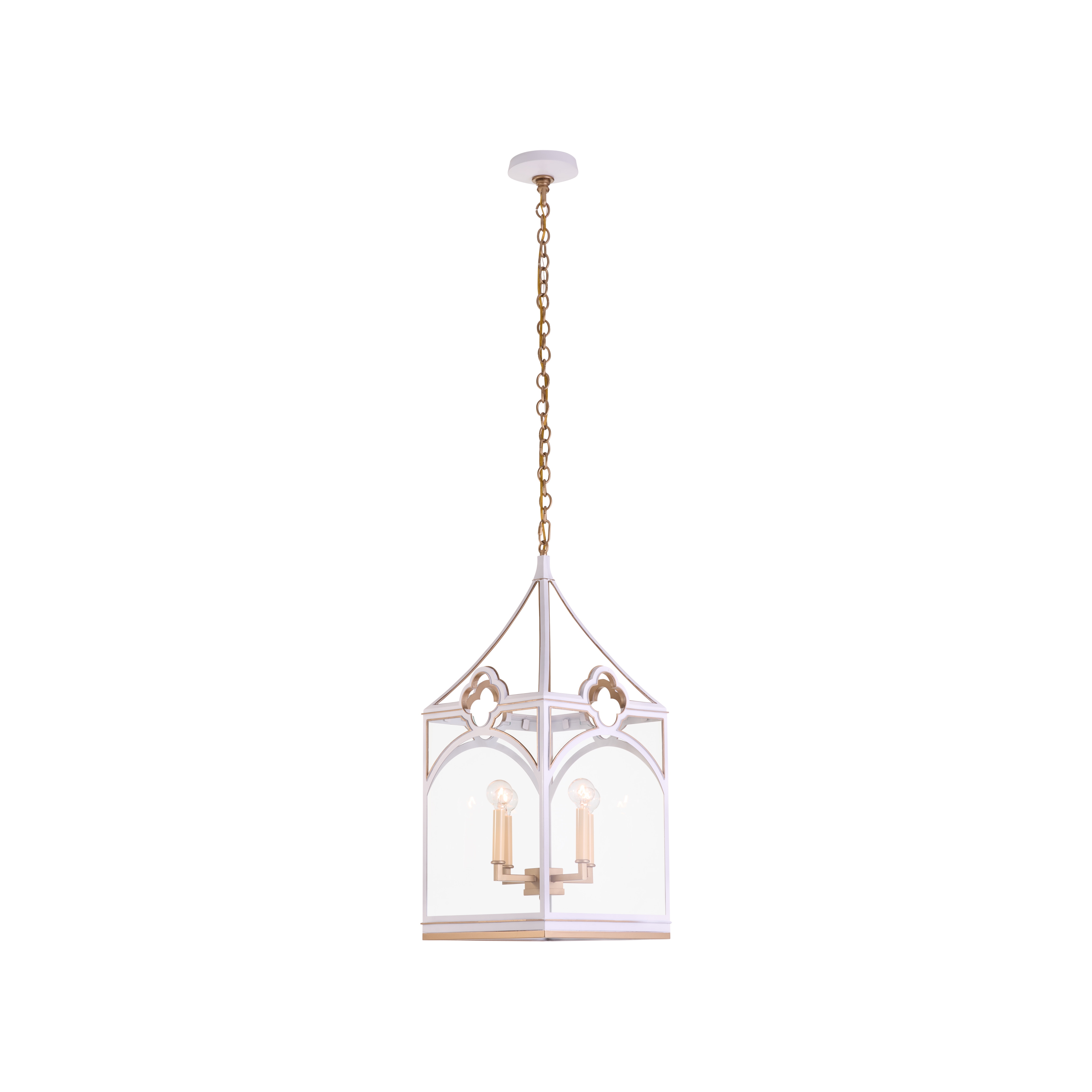 CHELSEA HOUSE Quatrefoil Lantern - White 70379