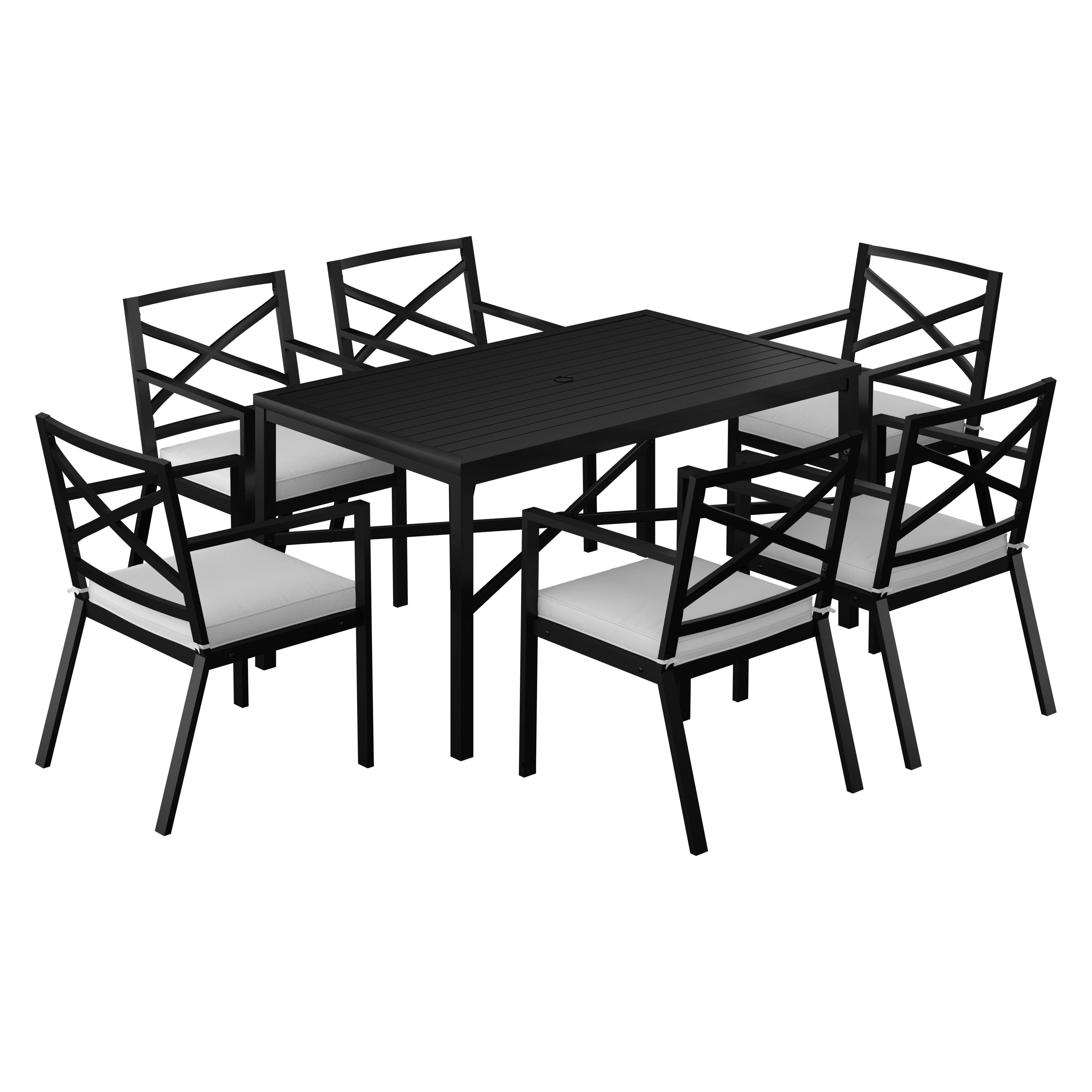 Metal outdoor 2024 dining table set