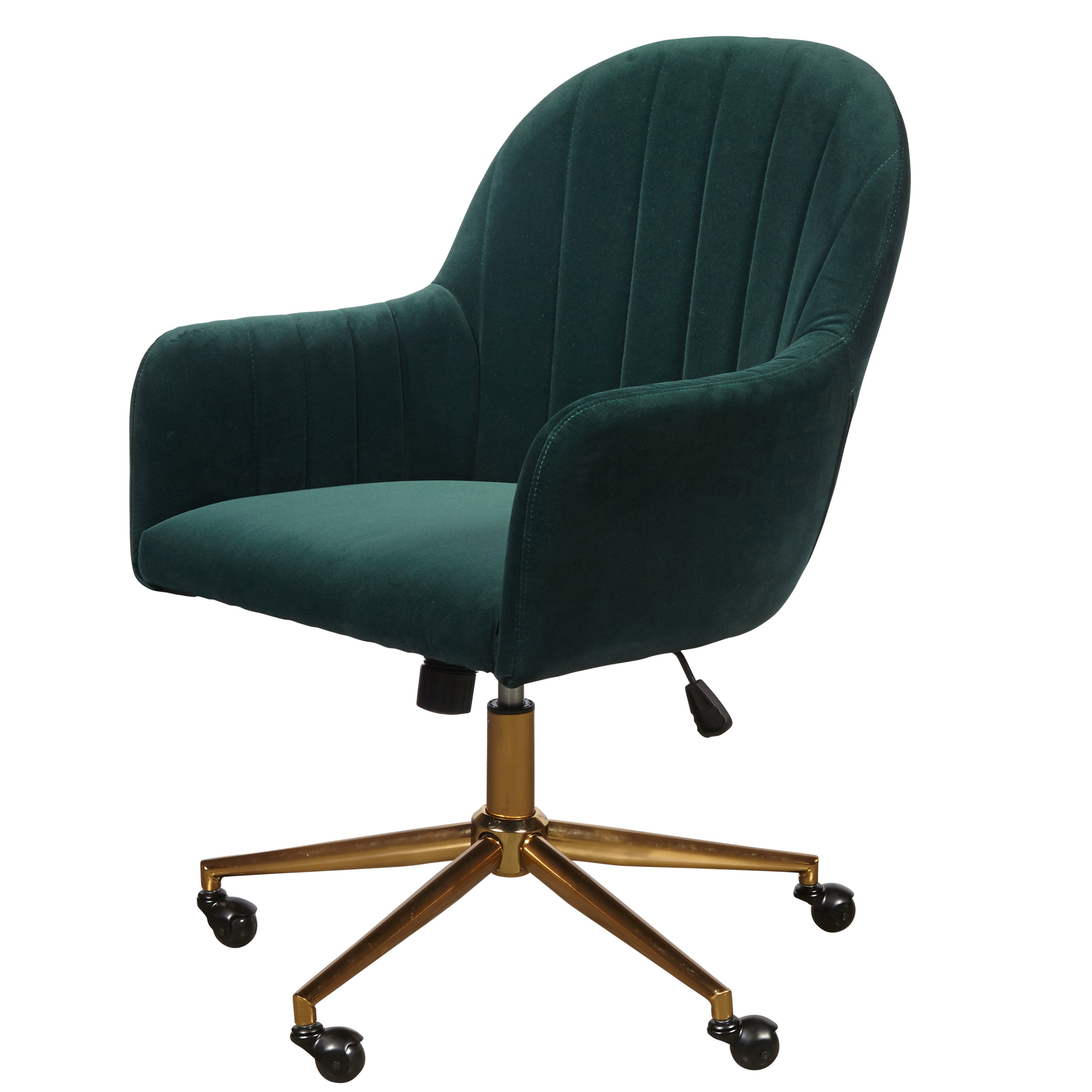 Green velvet cosmo upholstered best sale office chair