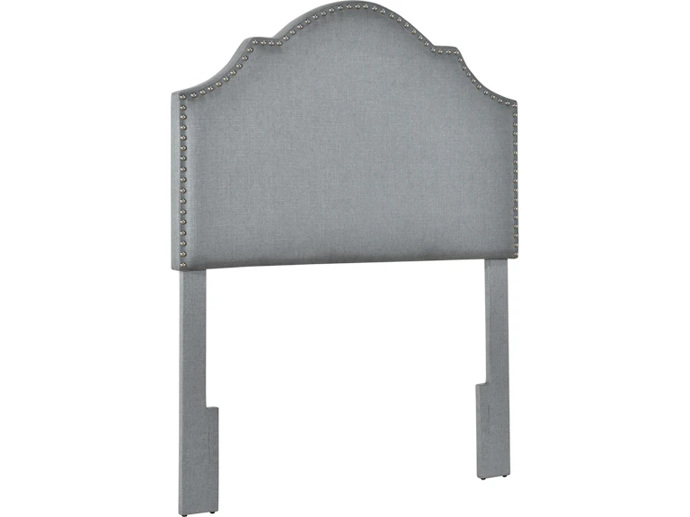 Ach Bedroom Nailhead Trim Shaped Twin Upholstered Headboard In Charcoal Gray Ds D365 230 3 Ach Bedroom Nailhead Trim Shaped Twin Upholstered Headboard In Charcoal Gray Ds D365 230 3