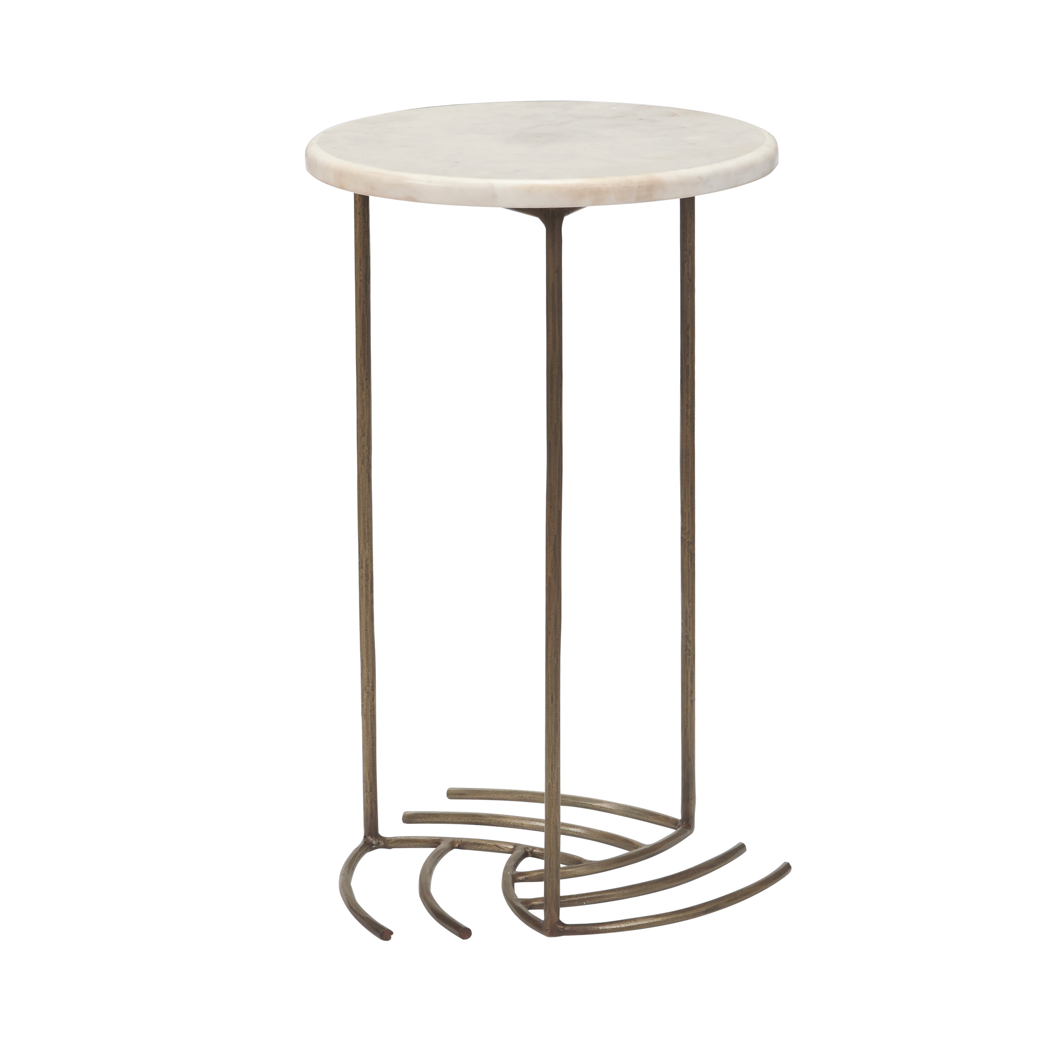 marble iron side table