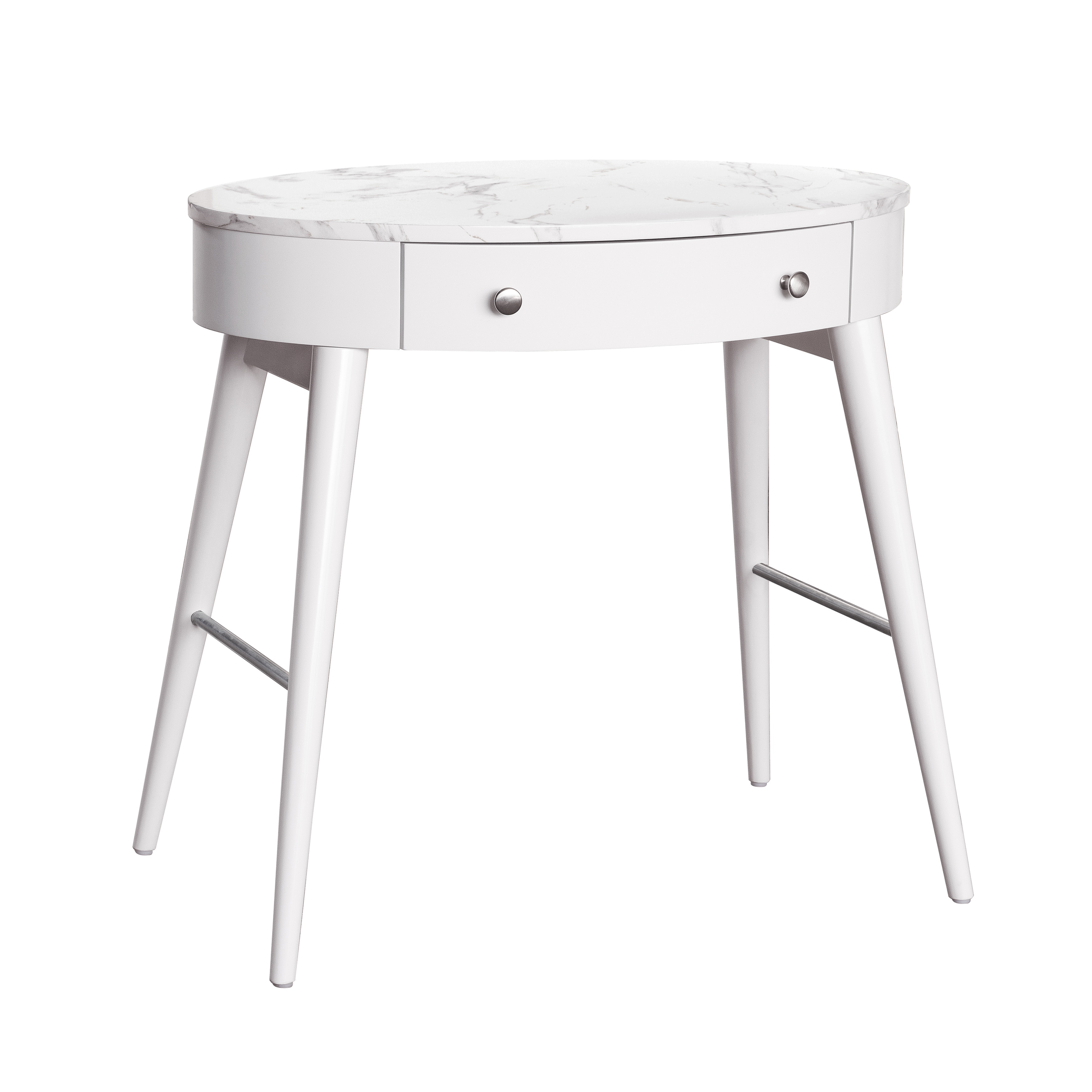 Accentrics home white mid deals century modern mini desk