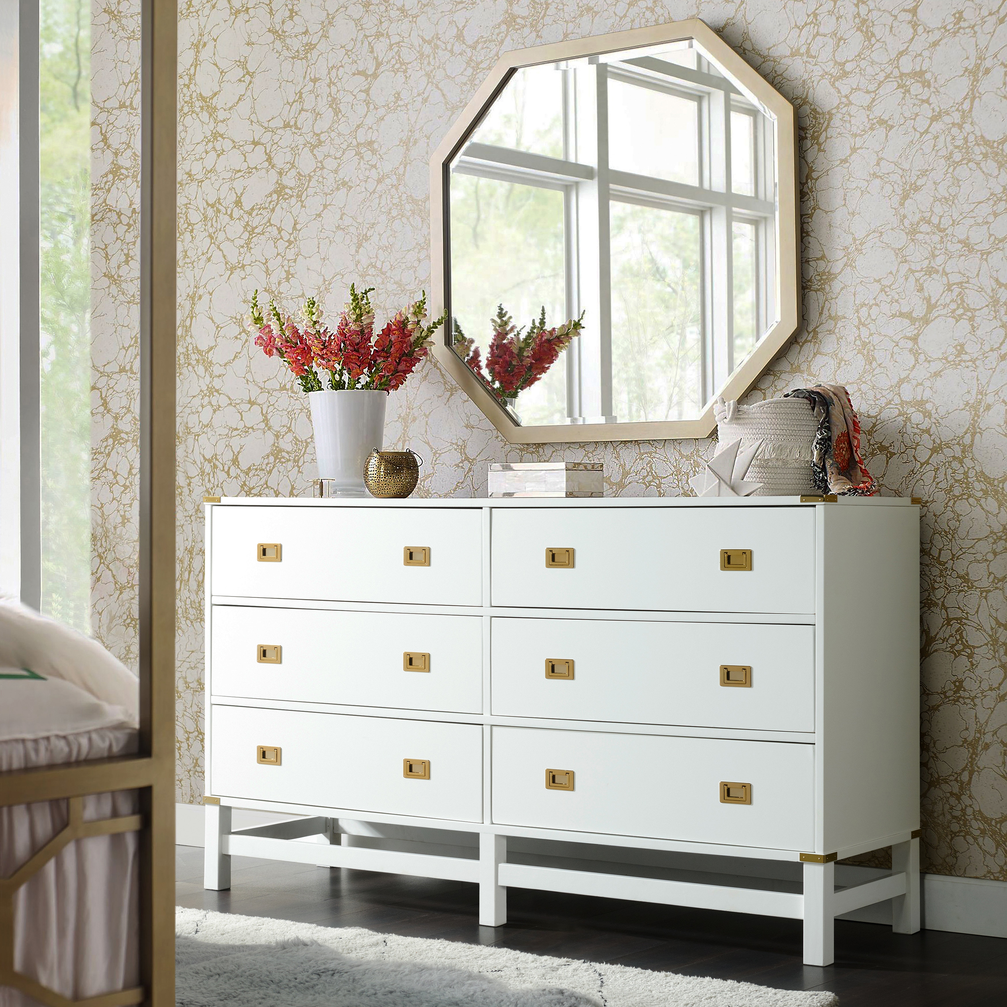 ACH Bedroom Glam Campaign 6 Drawer Dresser (Carton 1 of 2) DS-D462