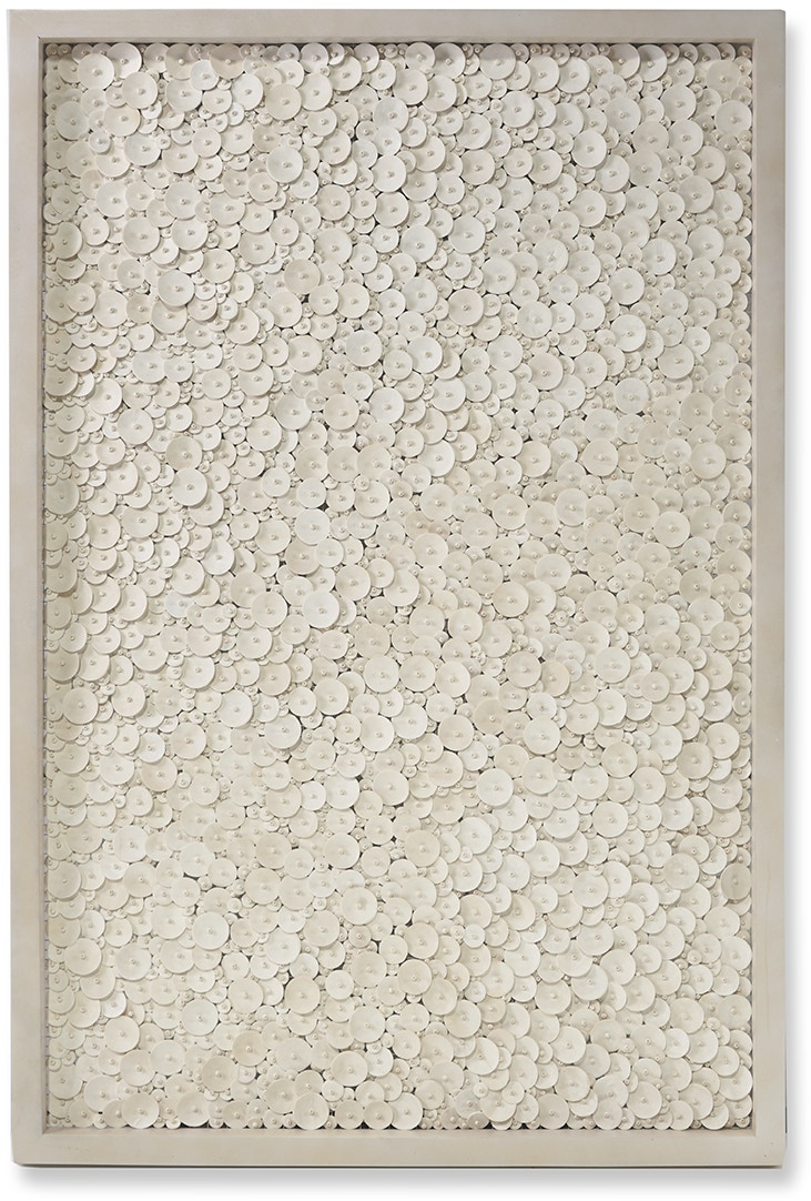 Palecek Dandelion White-Ivory Floral & Botanical Acrylic Frame