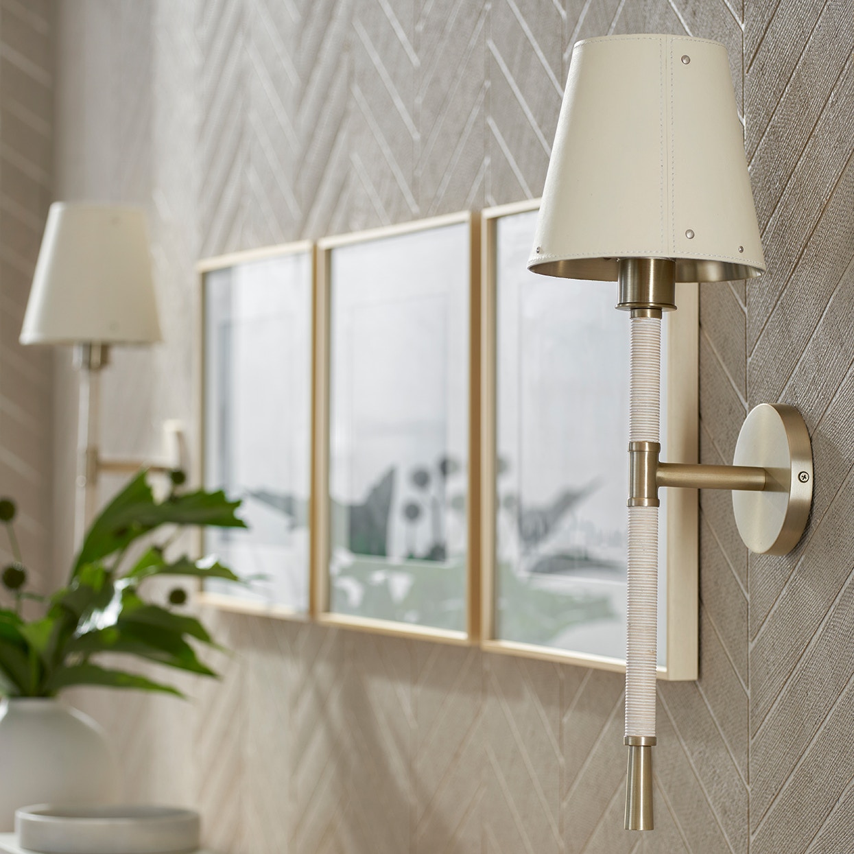 Palecek Wall Lights HENDRICK SCONCE, CREAM 2740-41