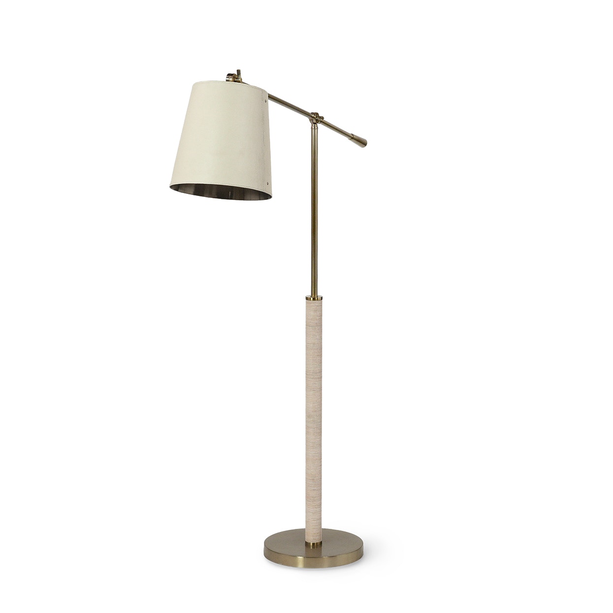 Palecek Table and Floor Lamps HENDRICK FLOOR LAMP CREAM 2743 41
