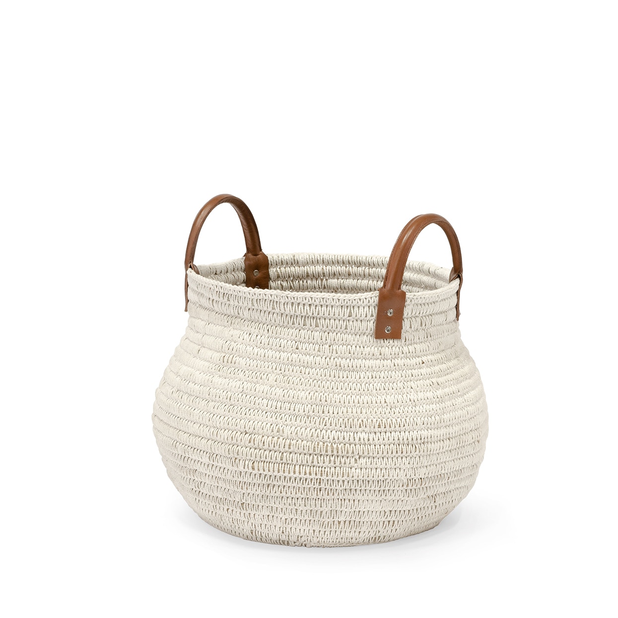最終値下げCDL Hand Stitched Mini Basket Beige Natural seagrass frame in a coil weave design with hand-wrapped