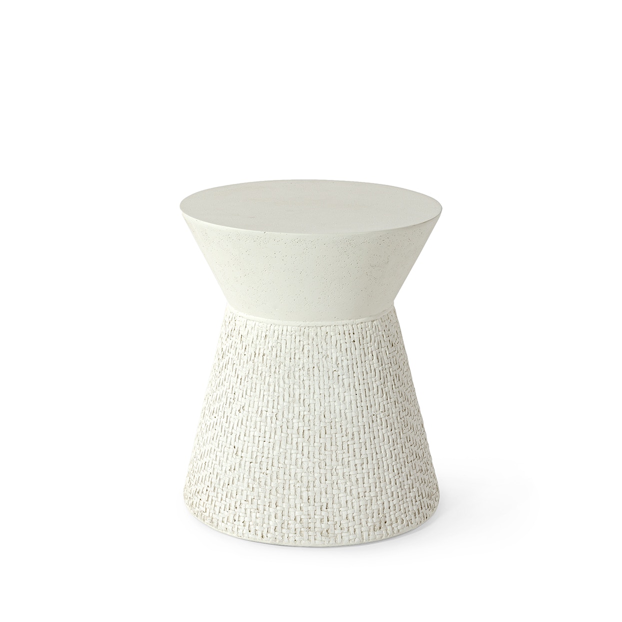 Acadia Outdoor Side Table White | PALECEK
