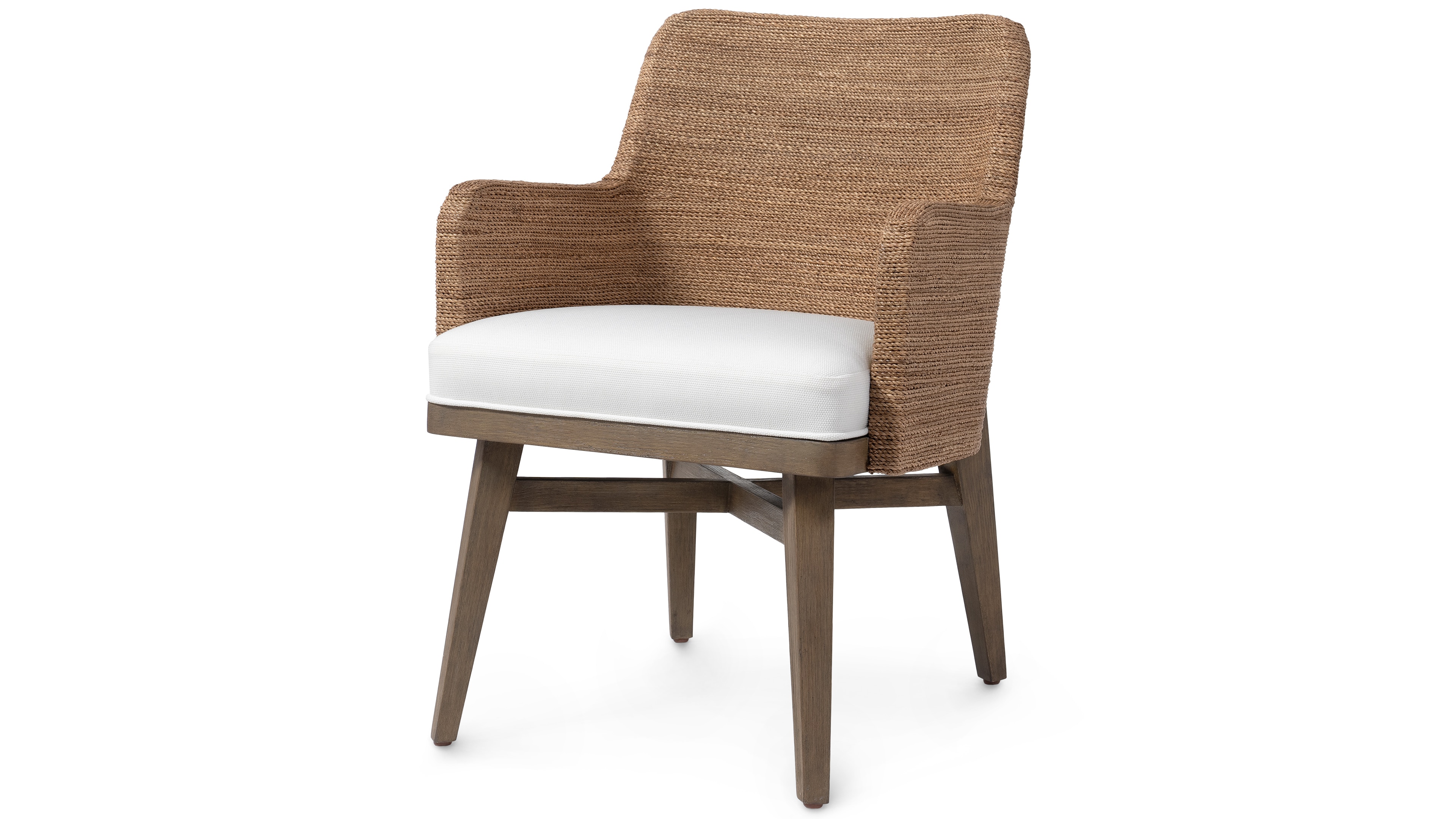 Palecek Living Room FRANCIS ARM CHAIR, NATURAL 7388-01+8251-4J