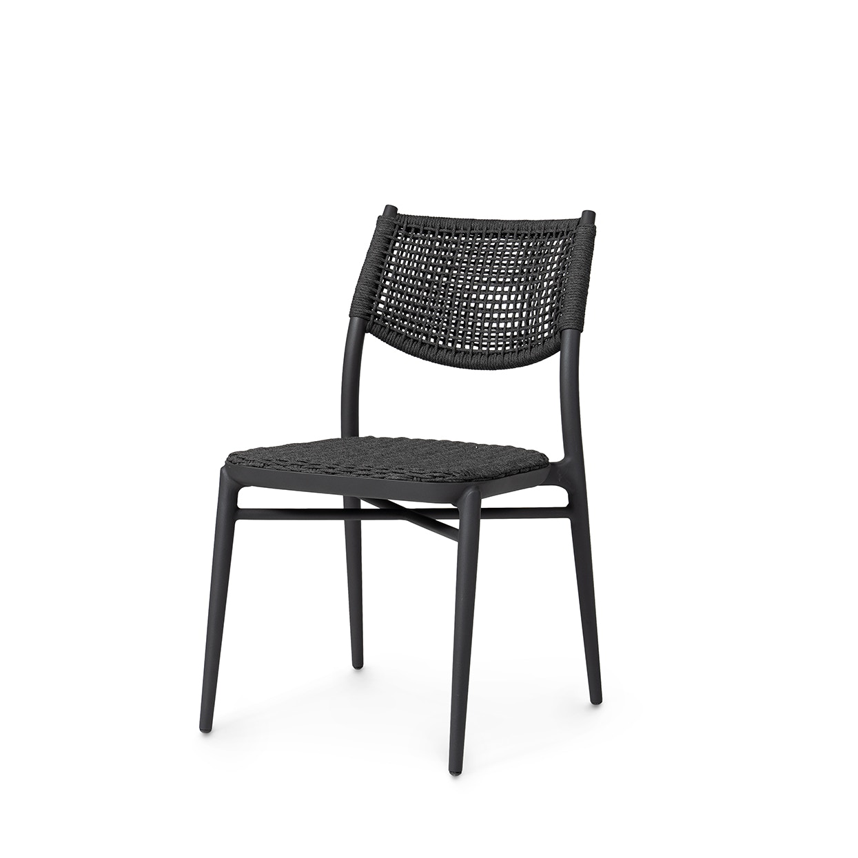 Cody Outdoor Stackable Side Chair, Midnight | PALECEK
