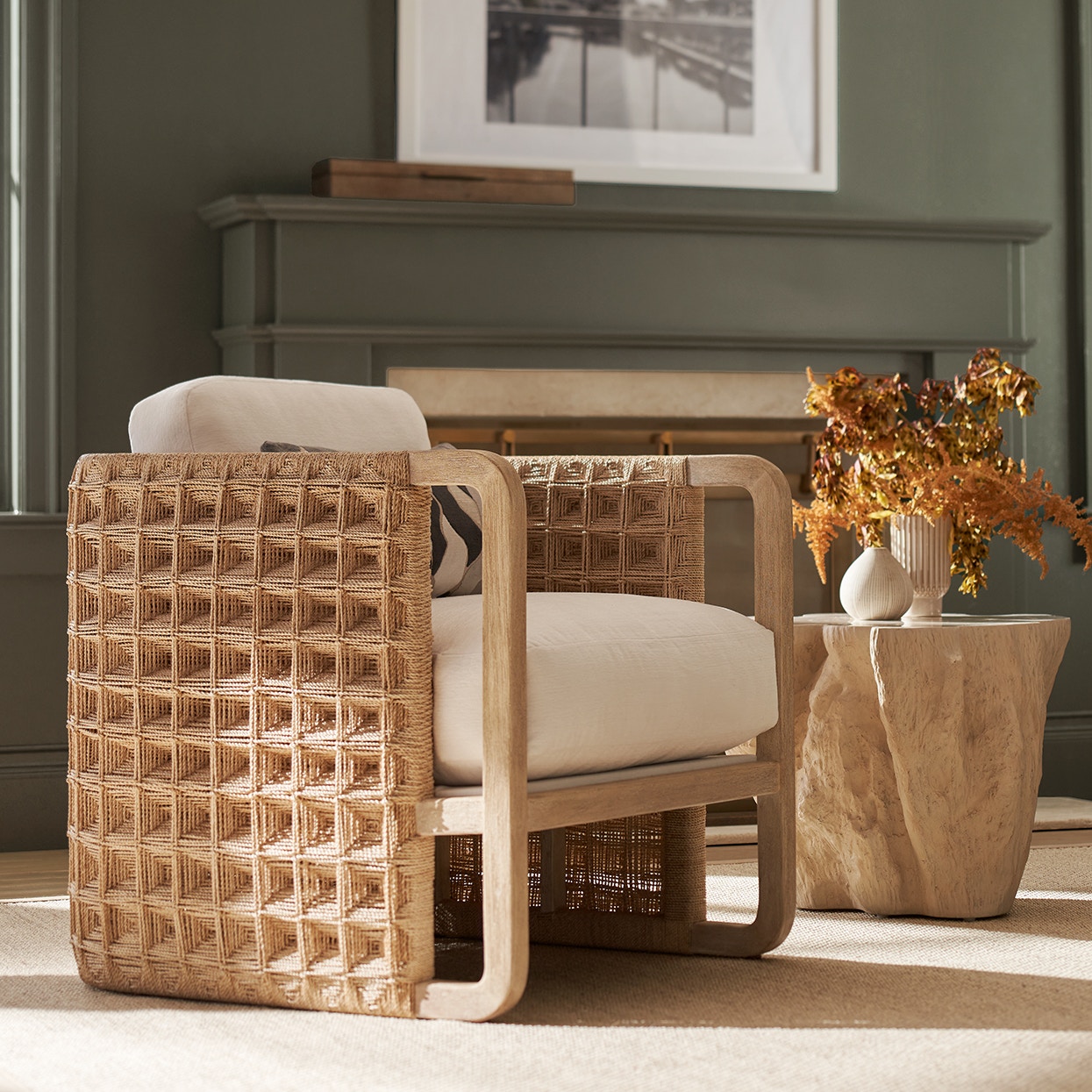 Damien Lounge Chair Natural | PALECEK