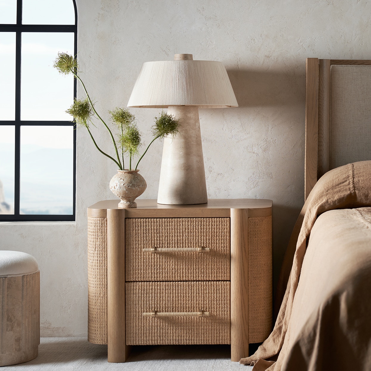 Palecek Bedroom ZOEY NATURAL OAK NIGHTSTAND 7857-96