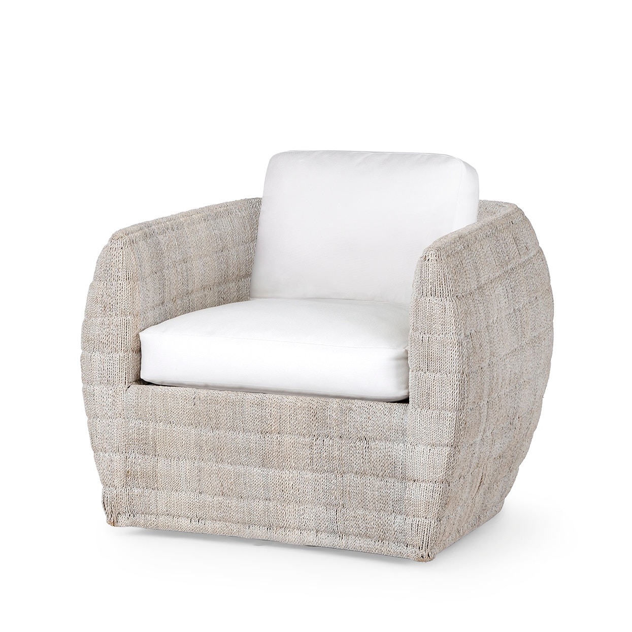 Ventura Swivel Lounge Chair Whitewash | PALECEK