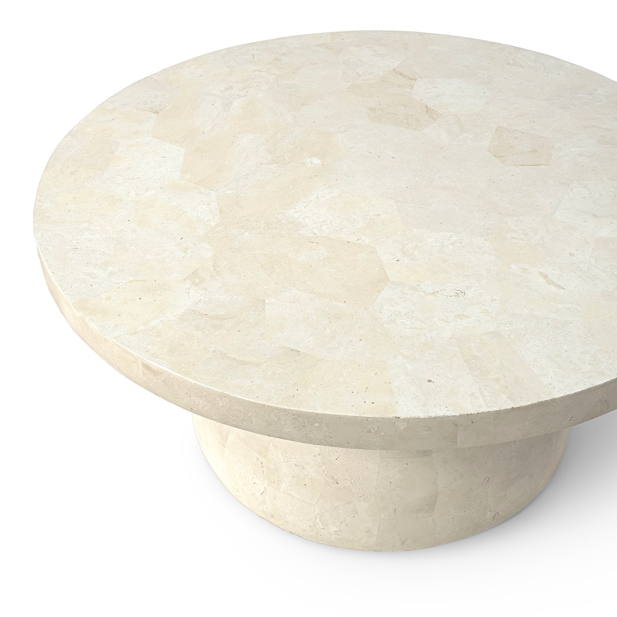 Palecek Outdoor Furniture FOLEY STONE OUTDOOR COFFEE TABLE, WHITE 794241