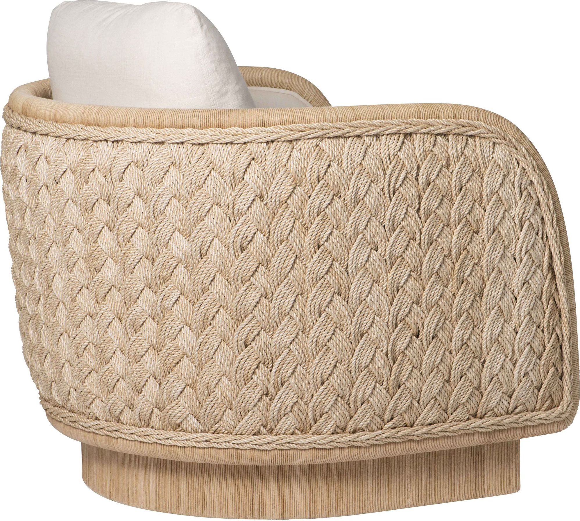 McGuire Living Room Lounge Chairs Coastal Braided Swivel Lounge Chair MCA106 Toms Price Home