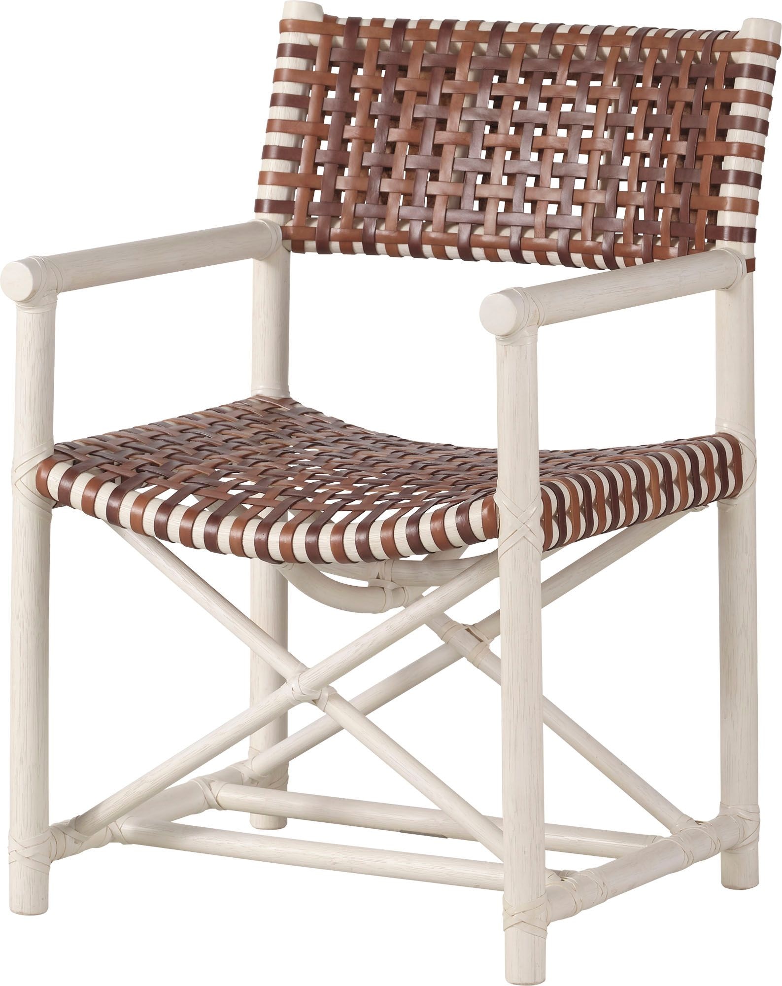 McGuire Casual Dining Arm Chairs Antalya Laced Rawhide Arm Chair