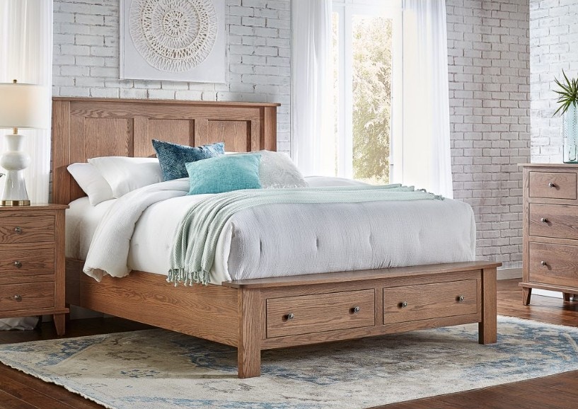 Amish Essentials Franklin Bed - Footboard Storage 20291
