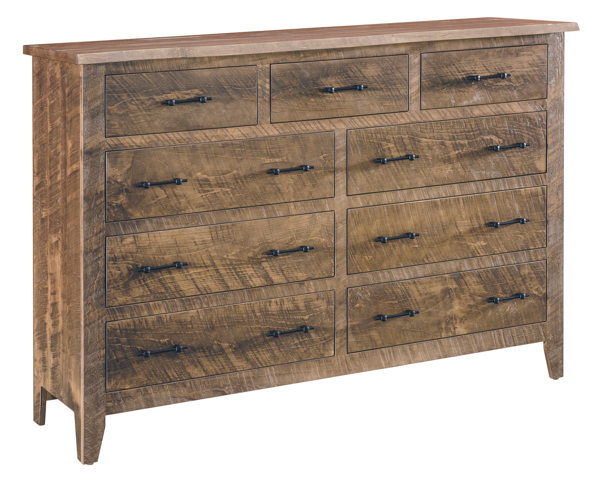Amish Essentials Amish Rough Sawn 9 Drawer Dresser 44091