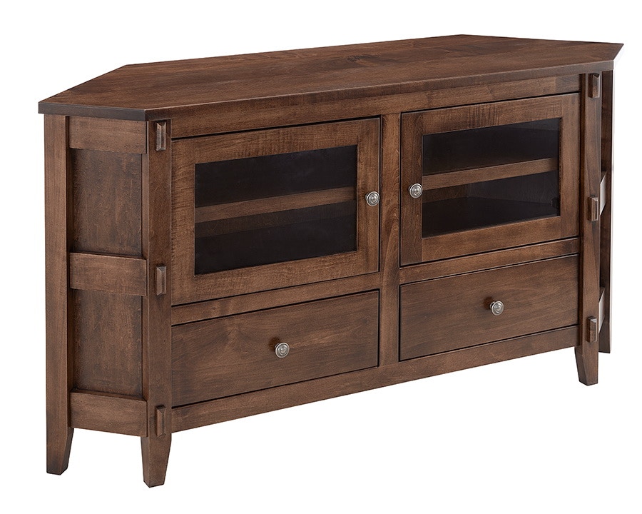 Amish Essentials Home Entertainment 61 inch Corner Console 4961 ...