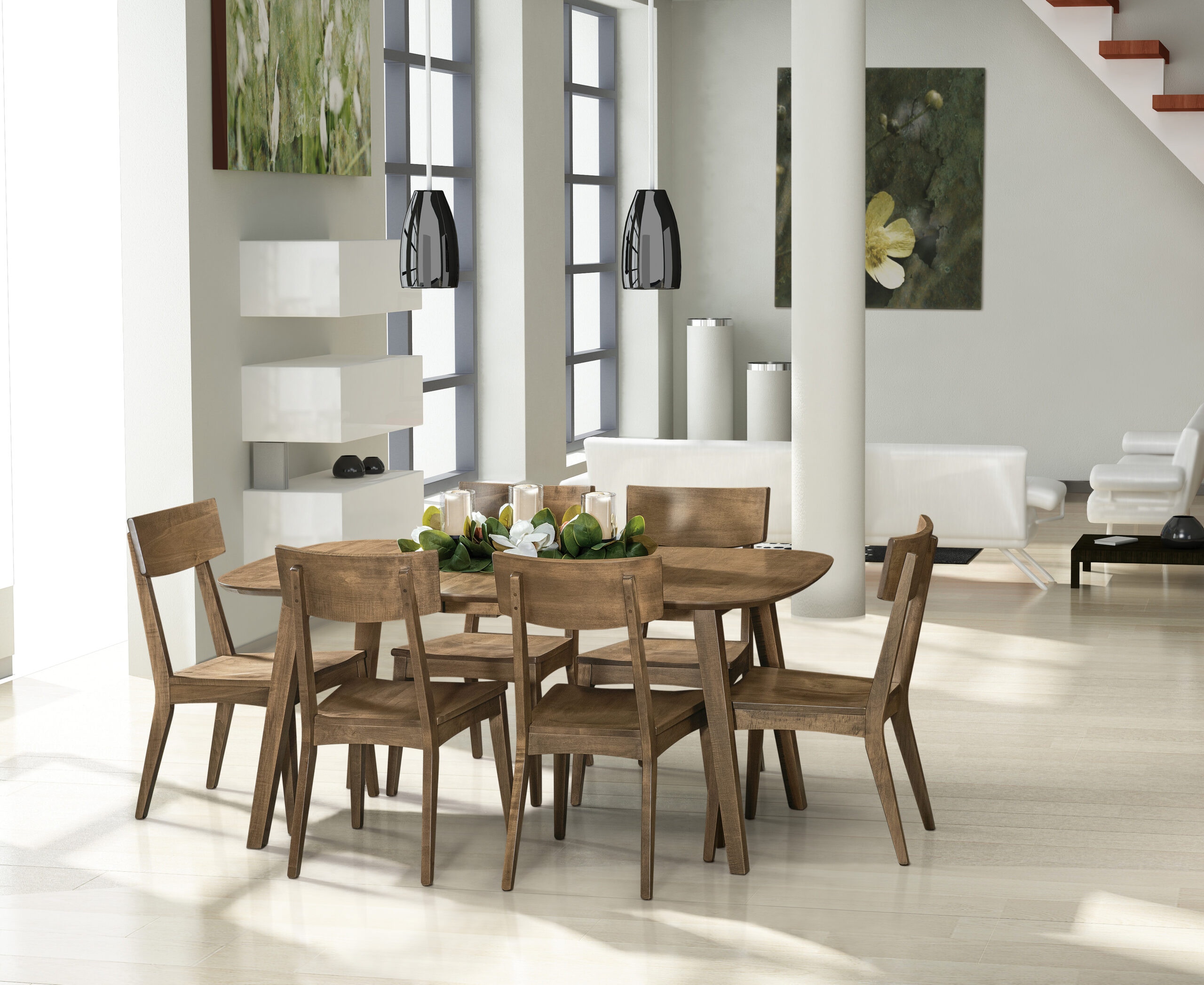 Amish Essentials Callie Table, Liam Chairs Callie Table and Liam Chairs