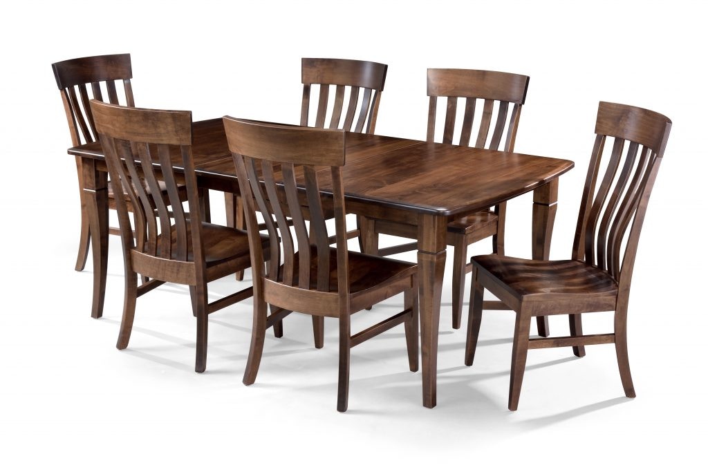 Amish Essentials Bow End Table with Flare legs and Ryan Chair Bow End Table and Ryan Chair
