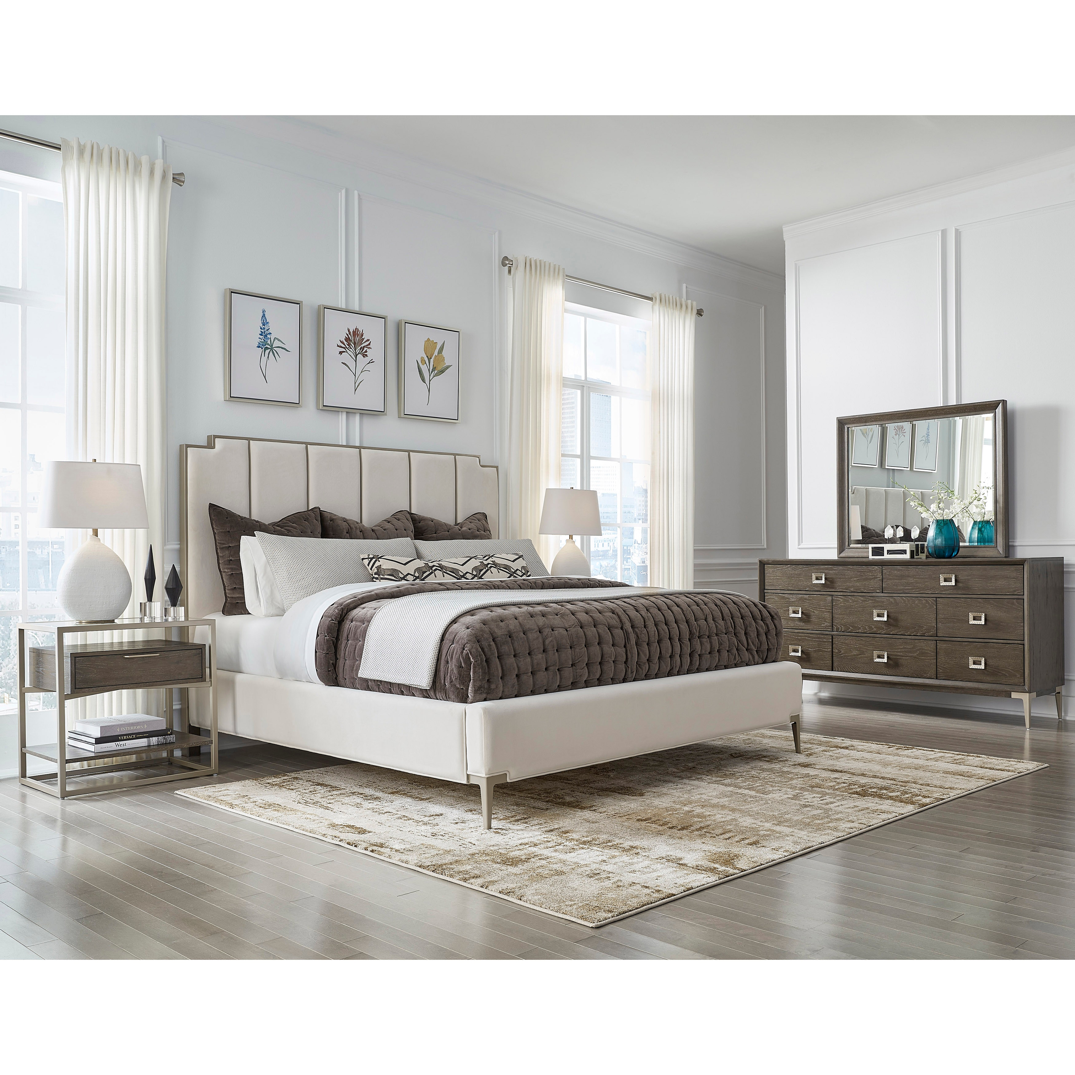 Drew & Jonathan Home Bedroom Boulevard King Upholstered Bed P306DJ