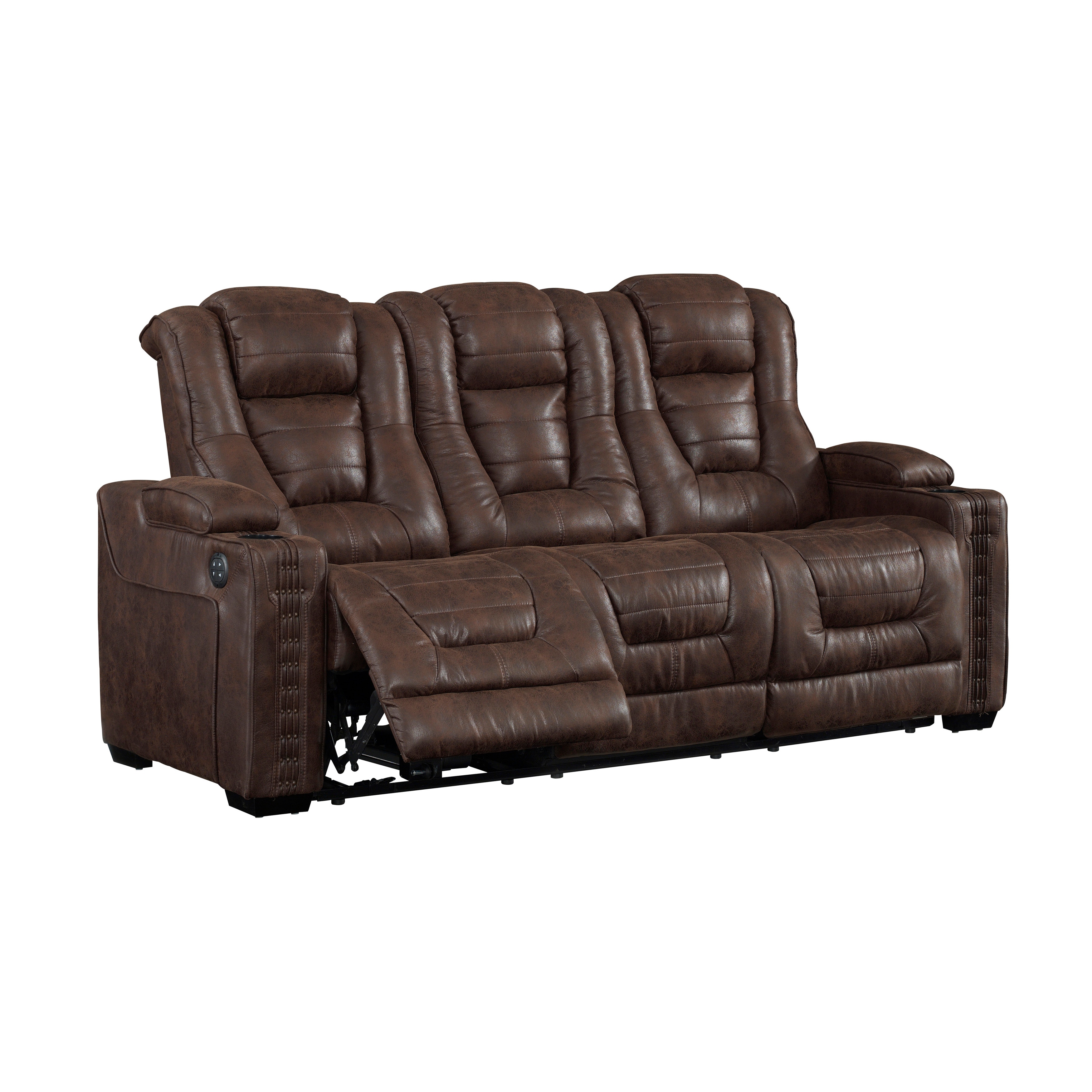 PRI Living Room Contemporary Power Recliner Sofa w/ Drop Down
