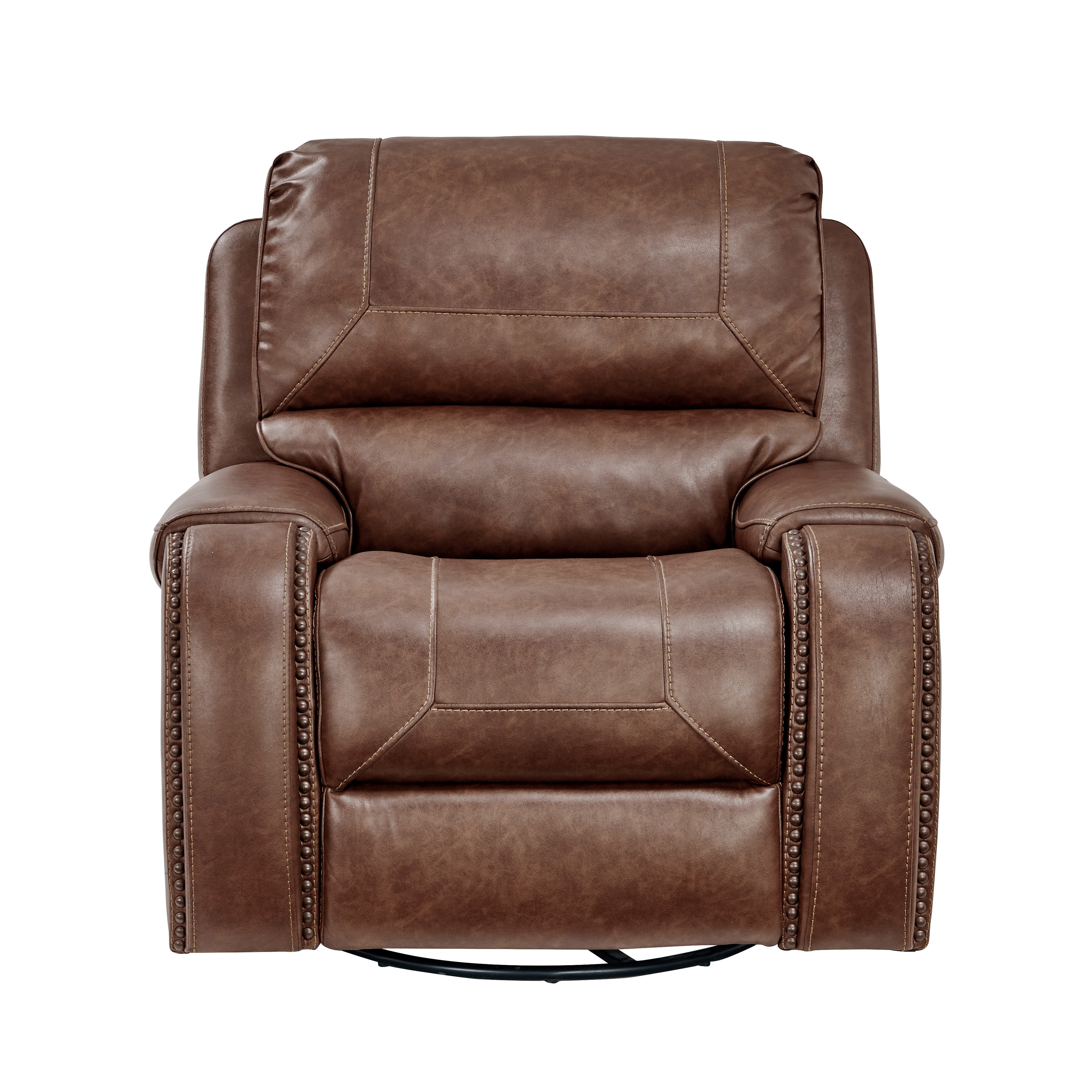 PRI Living Room Swivel Glider Recliner in Mesquite Brown A498-006