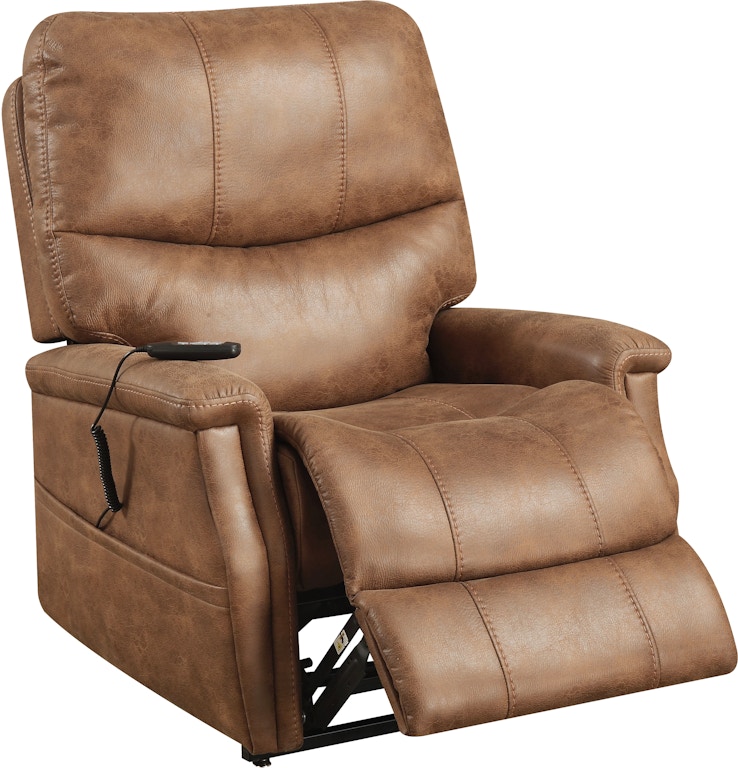 PRI Living Room Faux Leather Dual Motor Lift Chair in Badlands