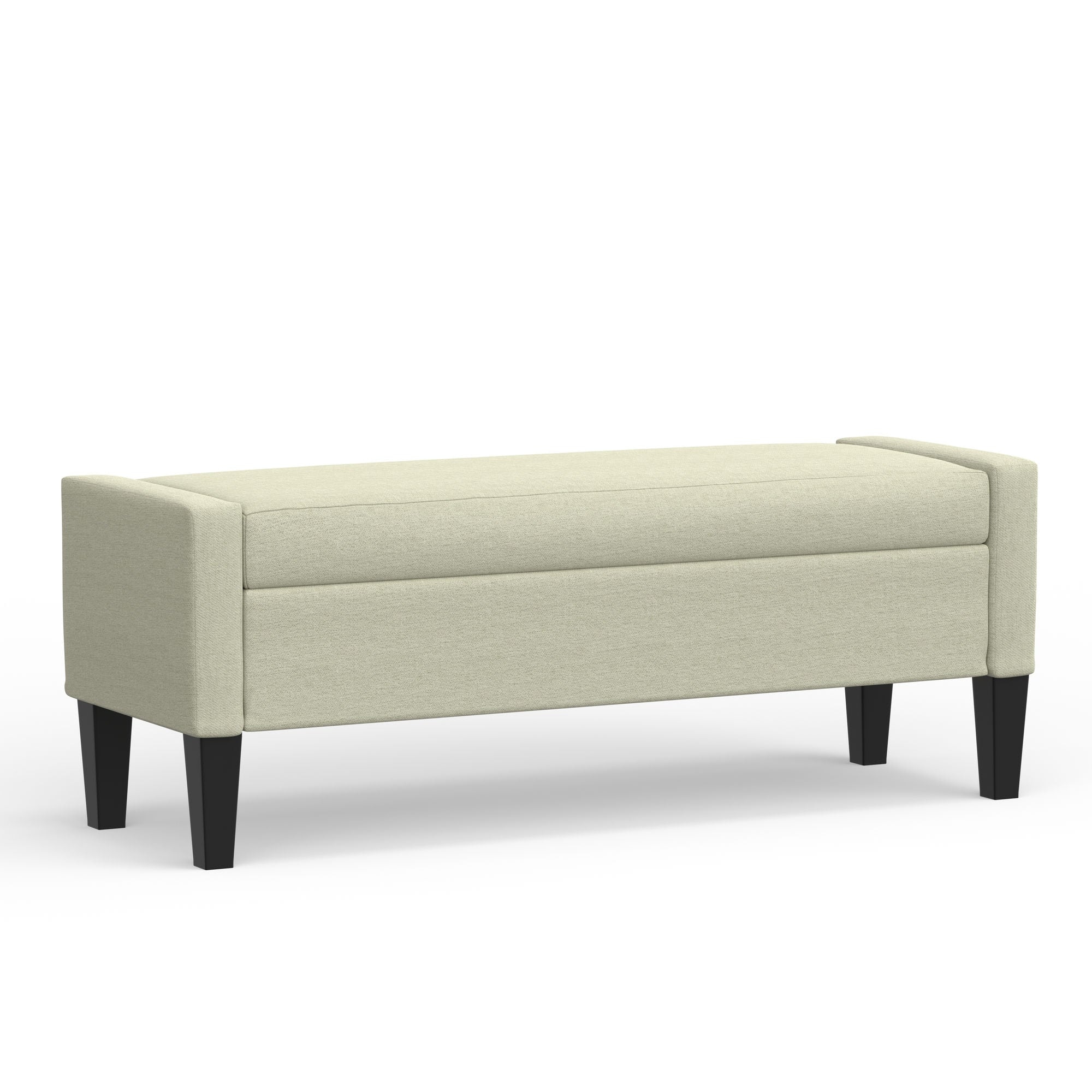 Rize Home Upholstered Storage Bench with Truncated Arms Upholstered Storage Bench with Truncated Arms