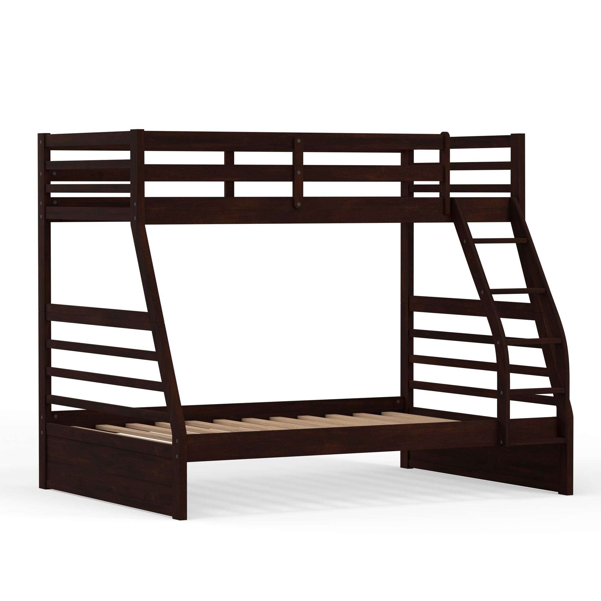 Plana Solid Wood Twin over Full Bunk Bed - Espresso