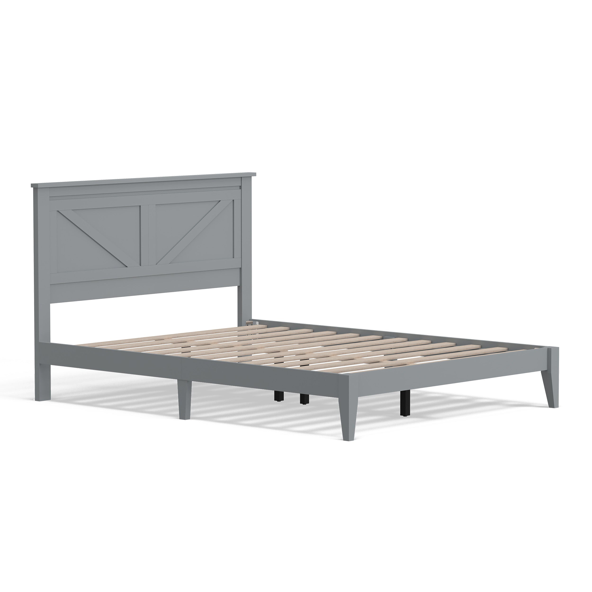 Rize Home Farmhouse Style Complete Bed - Ultimate Gray Farmhouse Style Complete Bed - Ultimate Gray