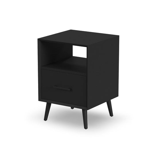 Rize Home U Nightstand - Black