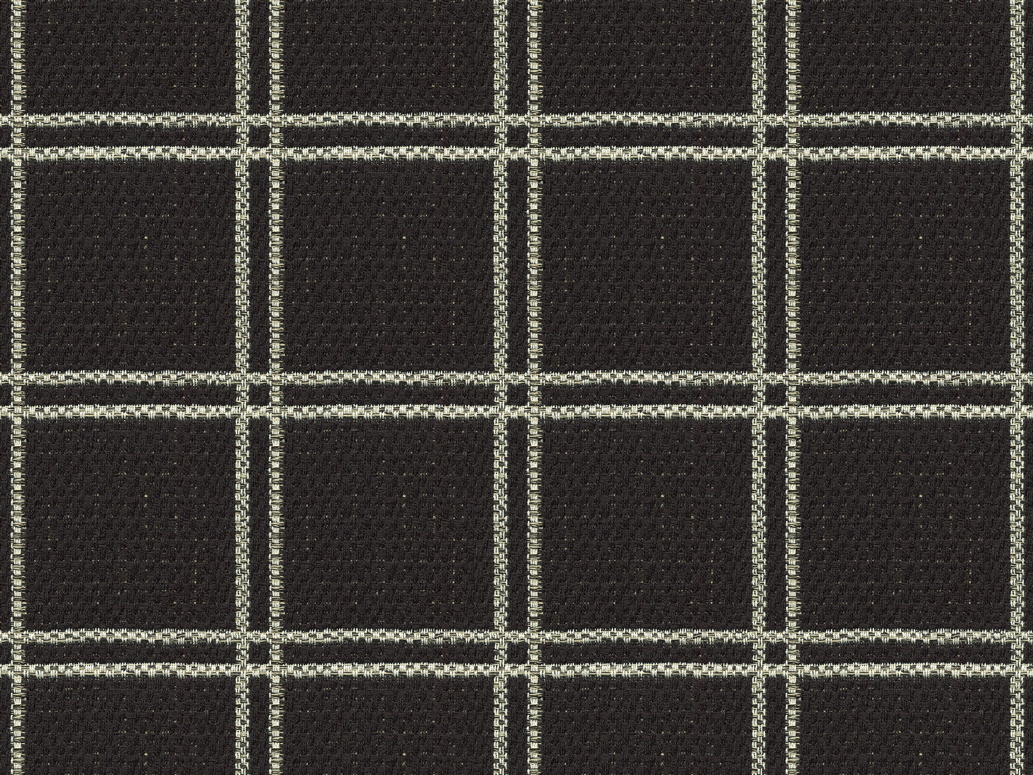 WOVEN PLAID BLACK 2440-9
