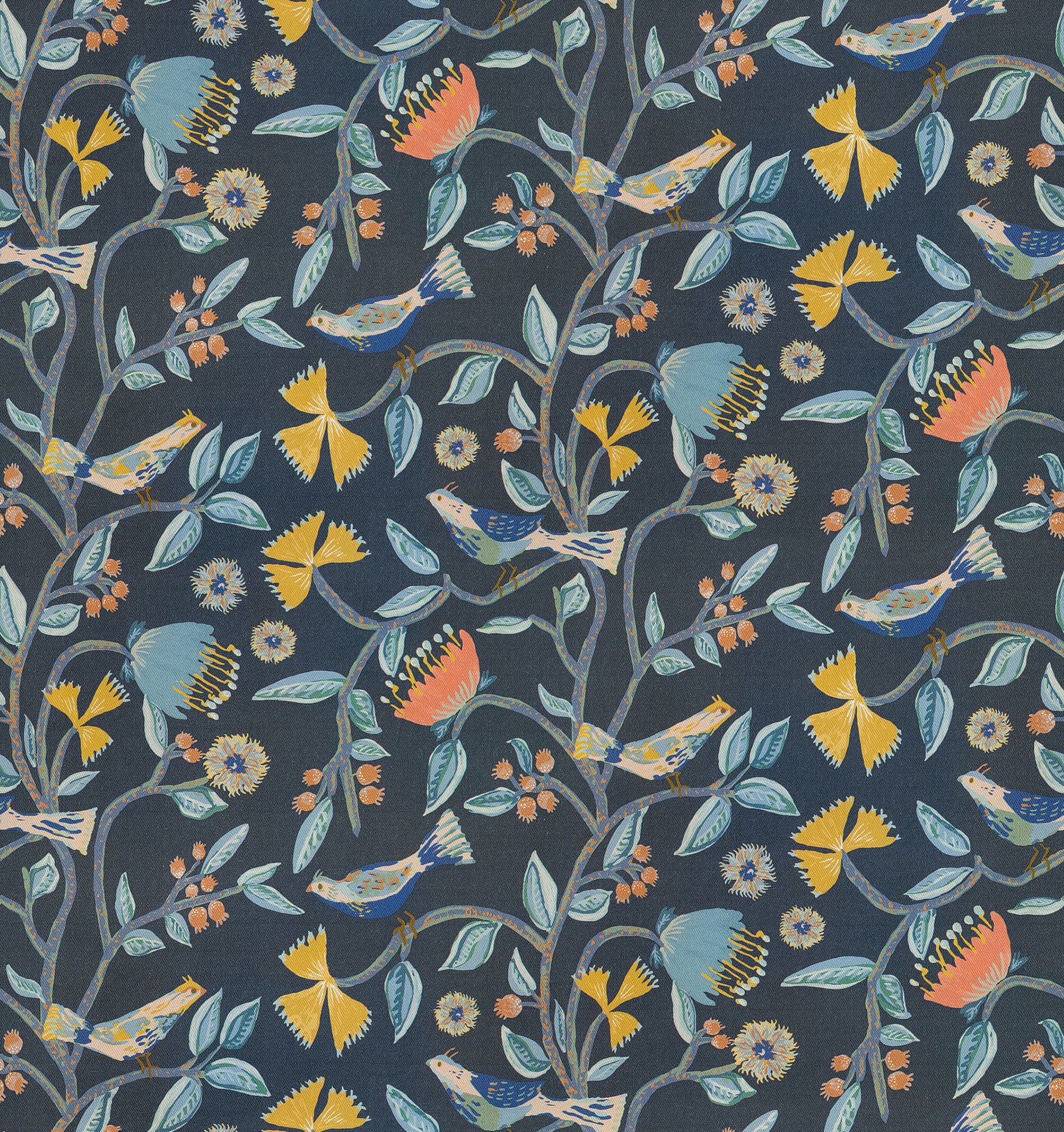 Bassett Tropical Birds Navy 