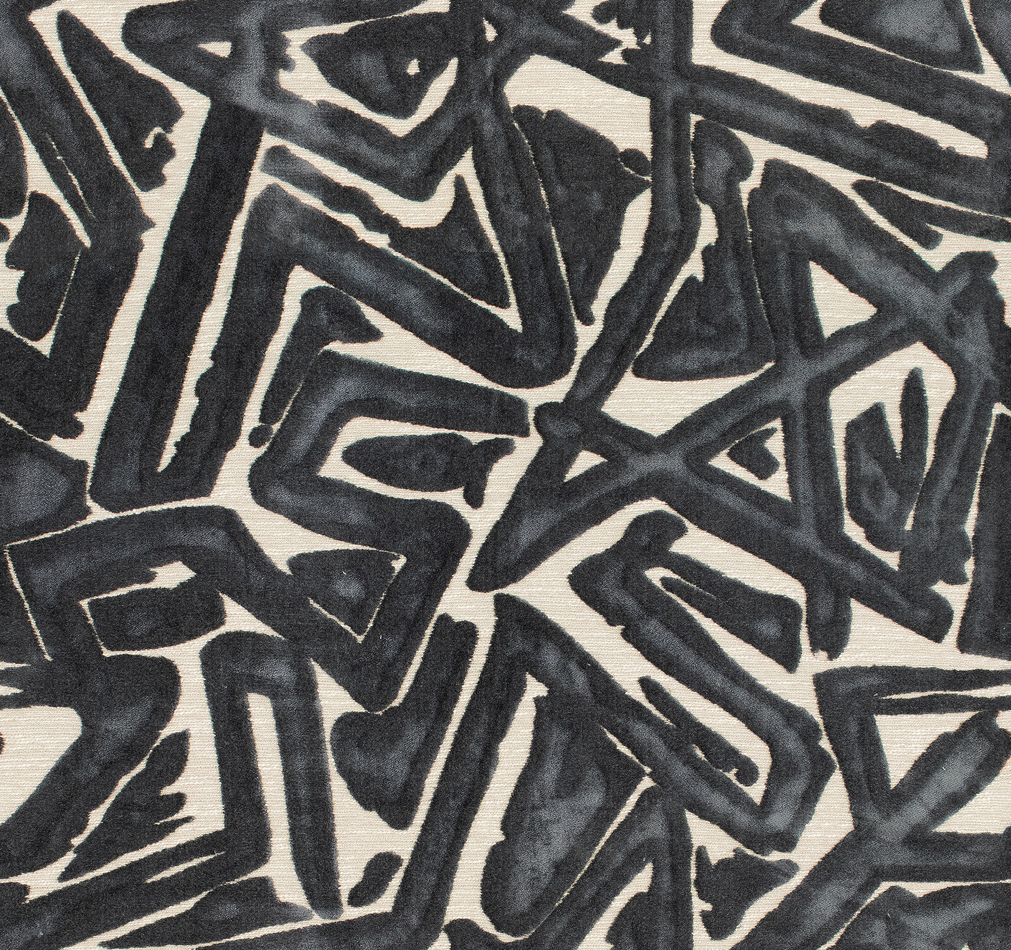 Bassett CHENILLE GEOMETRIC CHARCOAL 