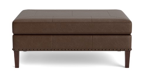 Bassett deals leather ottoman