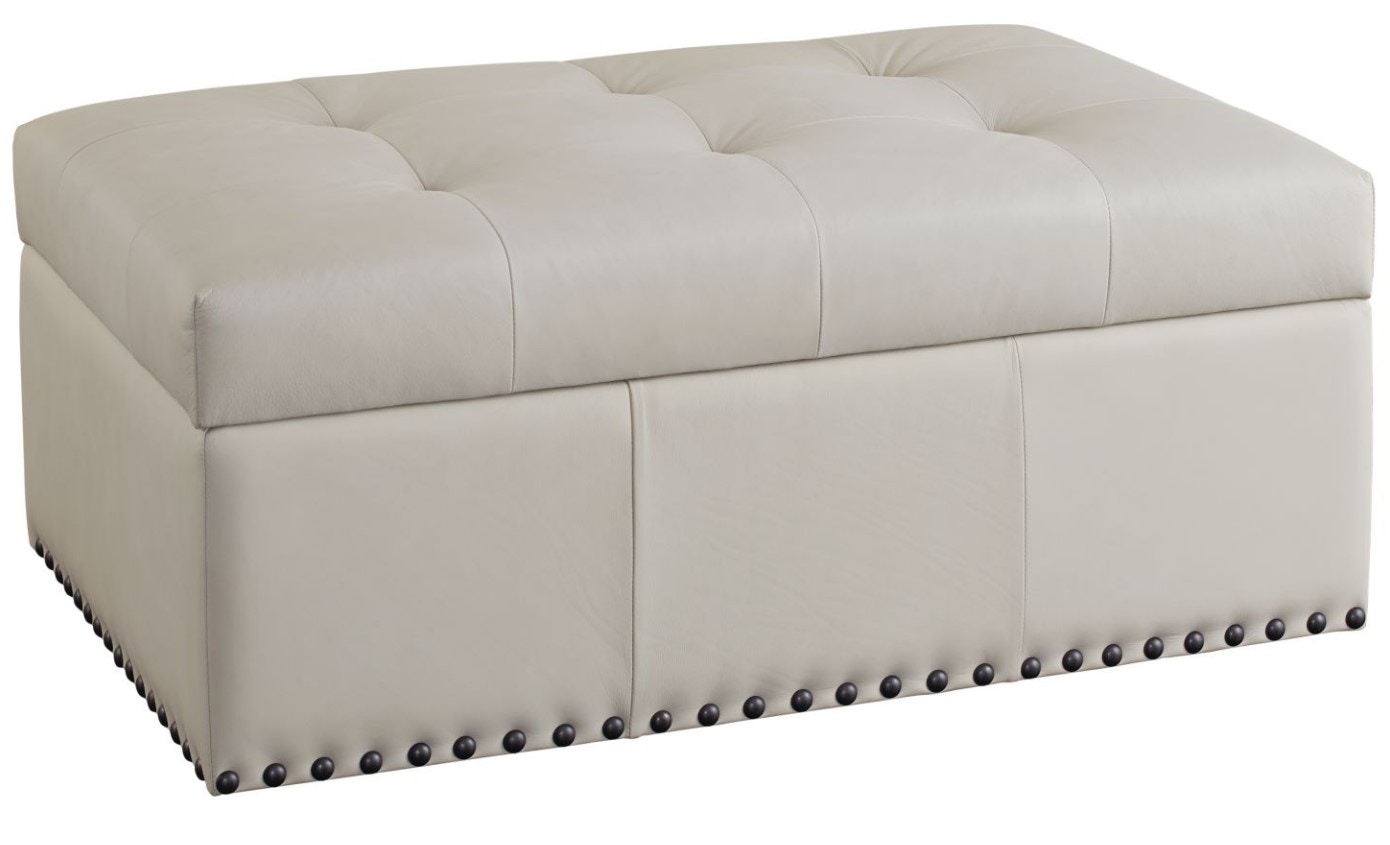 Tufted rectangle on sale storage ottoman