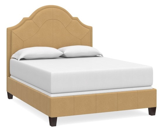 Bassett Custom Uph Beds Barcelona Leather King Bonnet Bed 1998-K169L ...