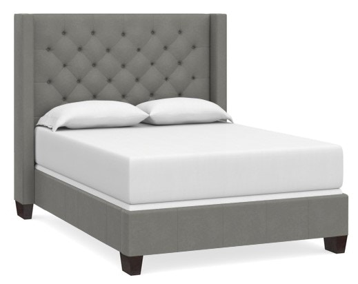 Bassett Custom Uph Beds Dublin Tufted King Winged Storage Bed 2602