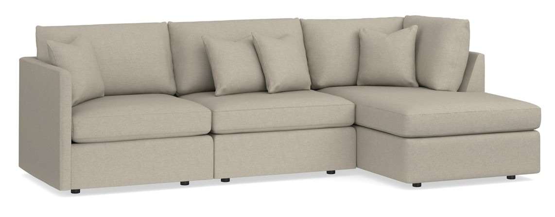 Bassett Living Room Small Chaise Sectional 2676-CSECT23 - Robinson  Furniture - Garden City