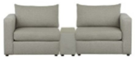 Bassett Modular W Arm Sofa w/Console 