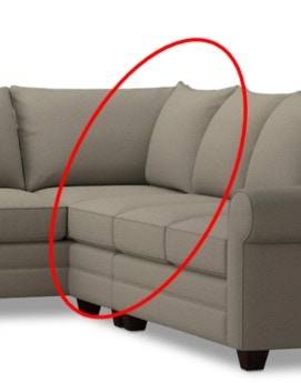 EVERYDAY VALUE Living Room Armless Chair 271220FC Hamilton Sofa