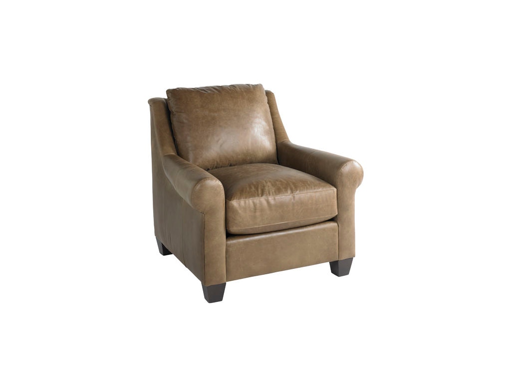 Bassett Living Room Leather Chair 310112L D Noblin Furniture Pearl