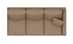 Bassett Leather Thin Track RAF Sect 3-Seats 3885-61L