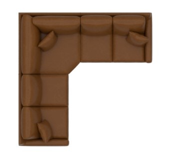 Bassett Leather Thin Track Arm L Sectional 3885-LSECTL2